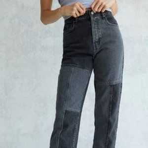 NWT PacSun Eco Two-Tone Black High Waisted Straight Leg Jeans (size 30)